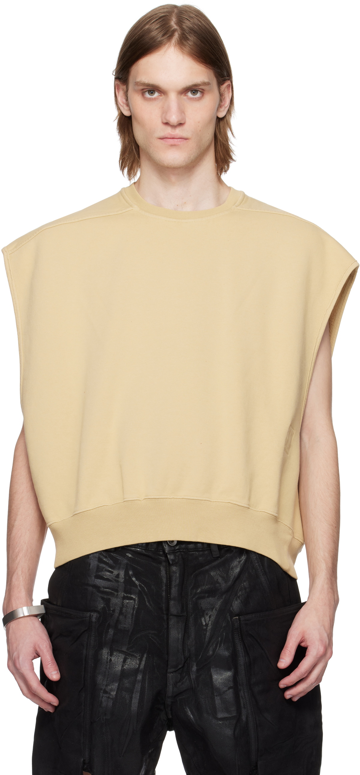 Rick Owens DRKSHDW Beige Hollywood SL Jumbo Tatlin Vest