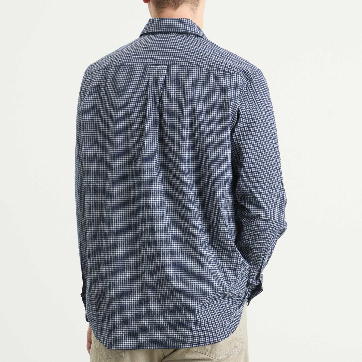 Foret Men's Pluto Checked Shirt in Navy/Cloud