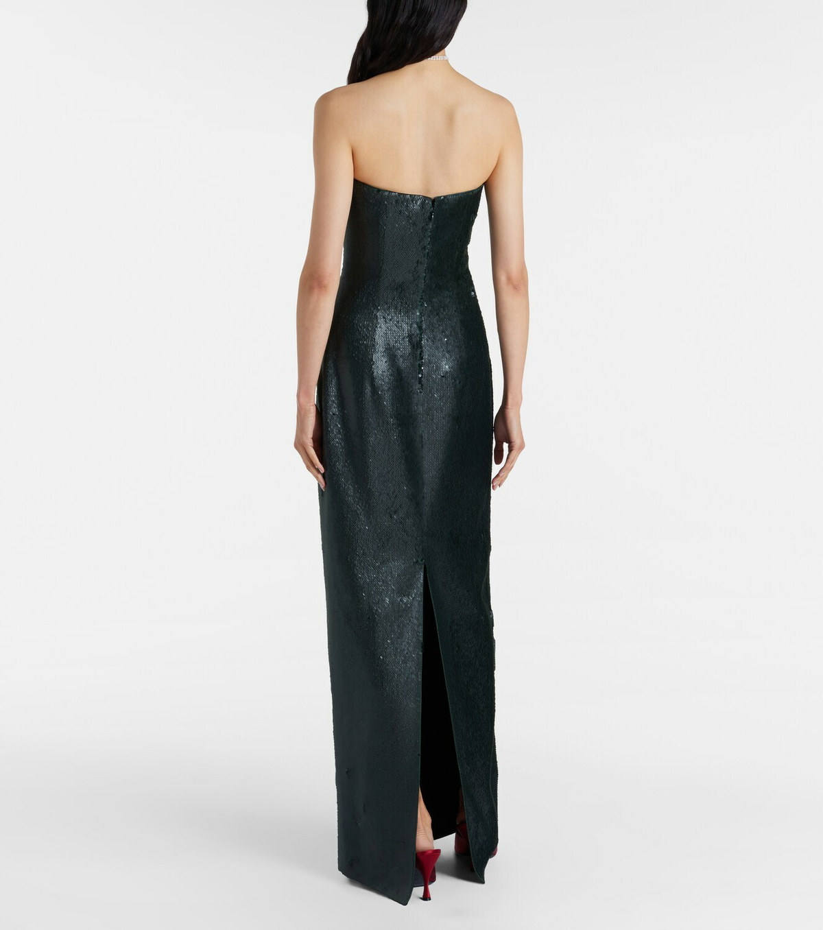 Emilia Wickstead Laelia sequined bustier gown
