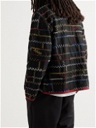 BODE - Crazy Quilt Embroidered Cotton Jacket - Black
