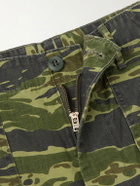 OrSlow - U.S. Army Fatigue Printed Straight-Leg Rip-Stop Cotton Shorts - Green