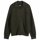 Barbour Men's Heritage + Garthman Zip Cardigan in Olive Ink