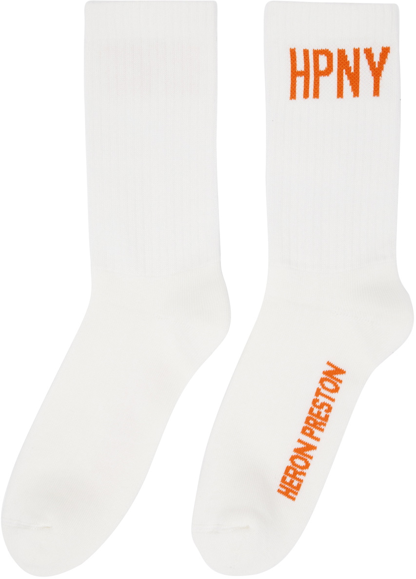 Heron Preston White HPNY Socks