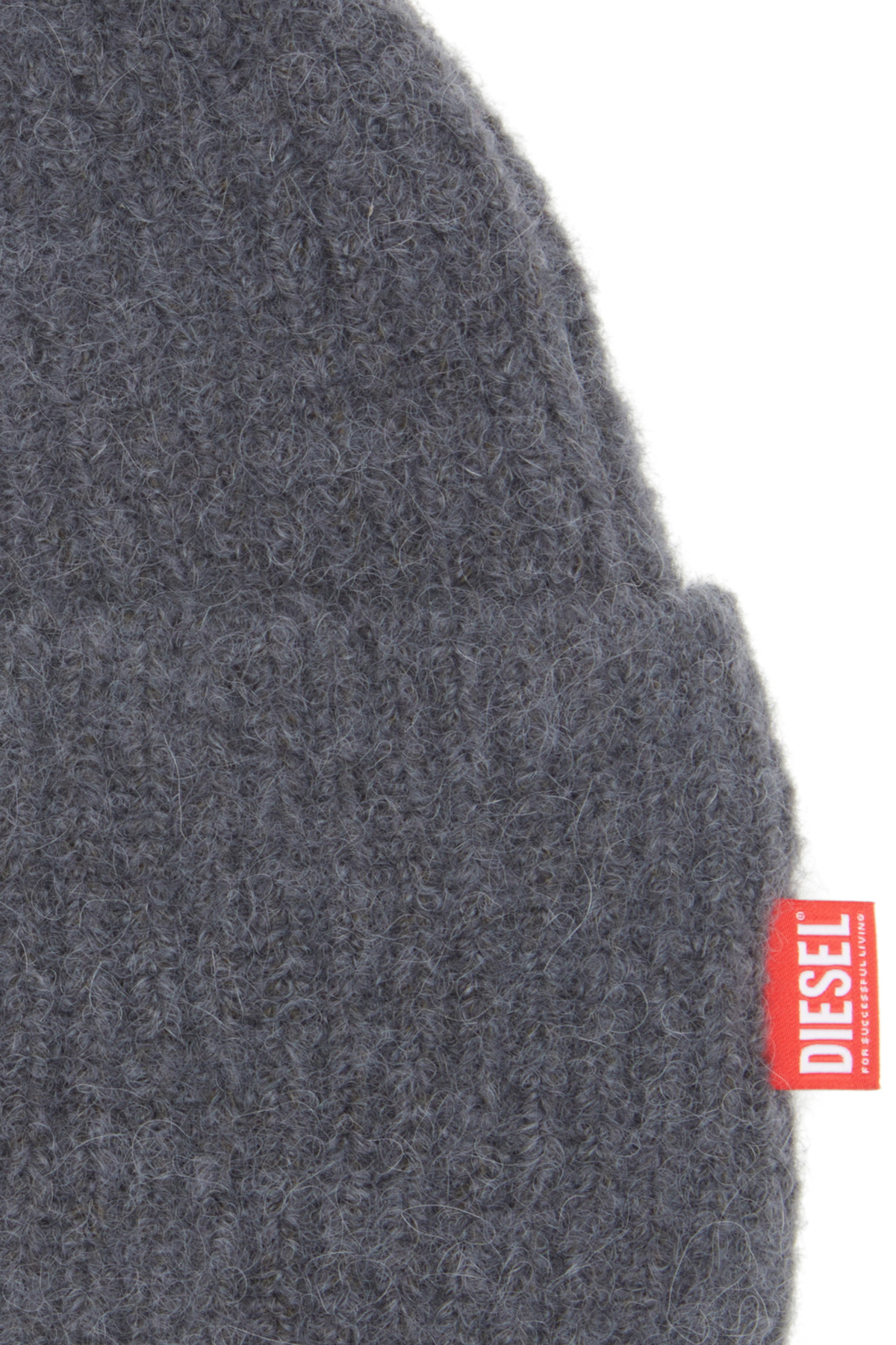 Diesel Ribbed alpaca beanie - Knit caps - Unisex - Grey
