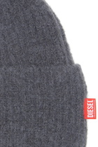 Diesel Ribbed alpaca beanie - Knit caps - Unisex - Grey