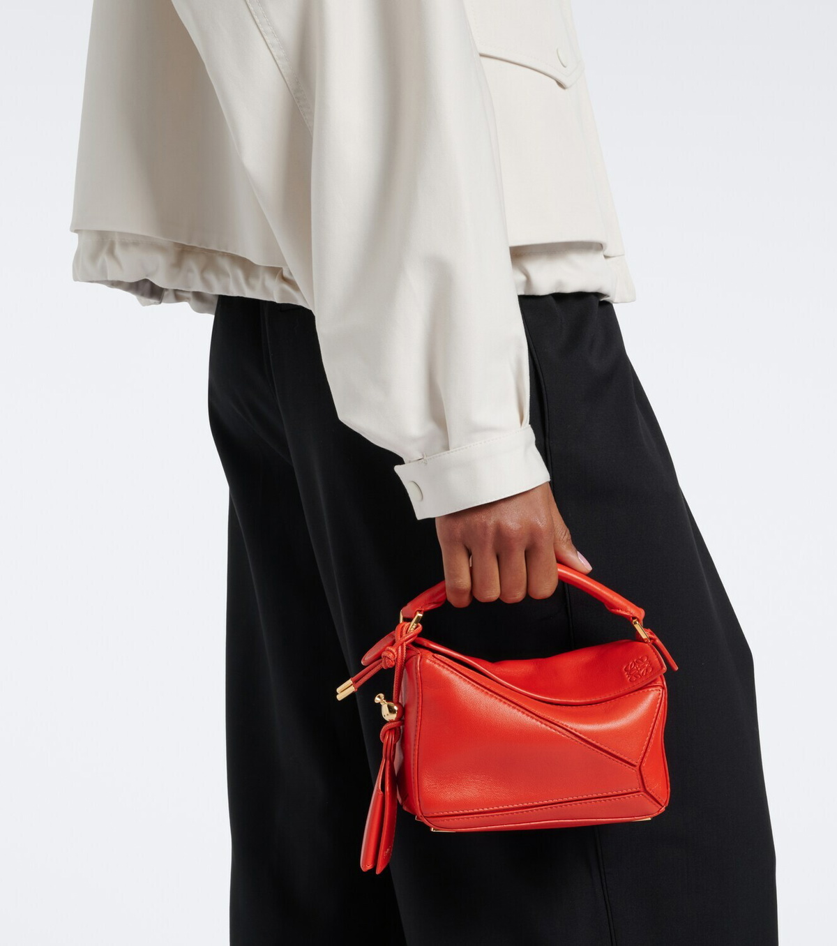 Loewe Puzzle Featherlight Mini leather top-handle bag