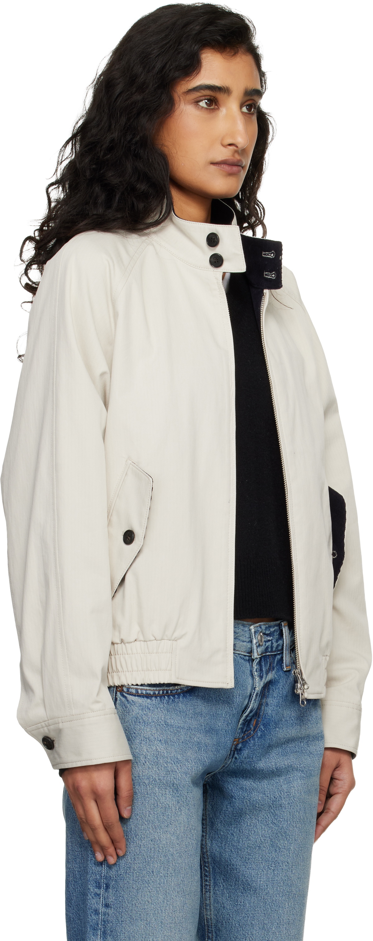 Dunst Beige Modern Harrington Jacket