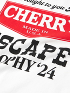 Cherry Los Angeles - Escape Logo-Print Garment-Dyed Cotton-Jersey T-Shirt - White