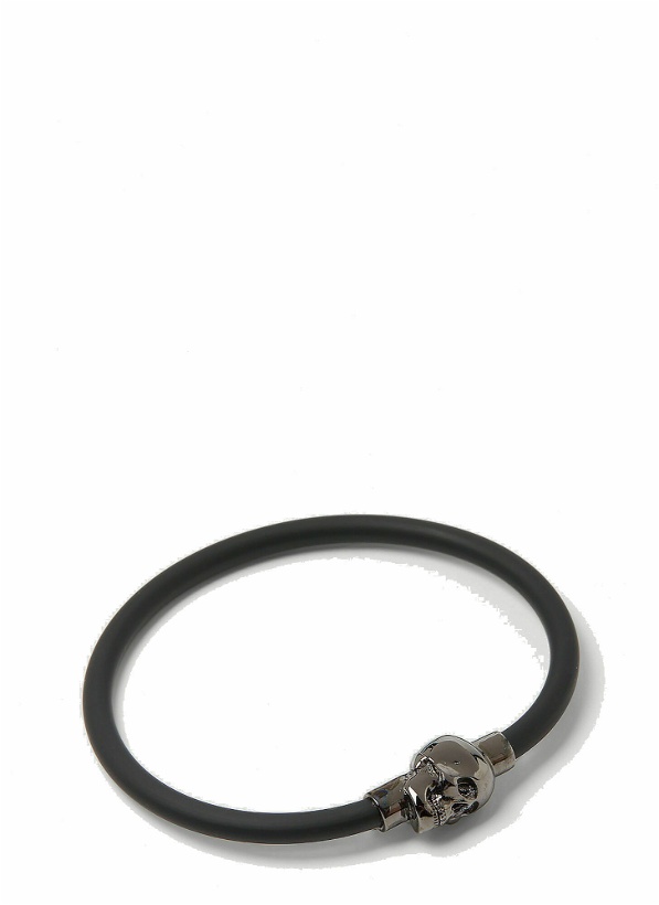 Photo: Rubber Cord Skull Bracelet in Black