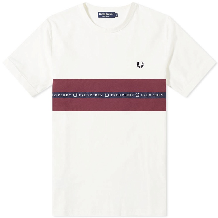 Photo: Fred Perry Sports Taped Tee Snow White