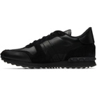 Valentino Garavani Black Camouflage Noir Rockrunner Sneakers