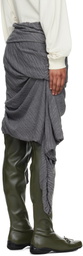 OPEN YY Gray Pleats Midi Skirt