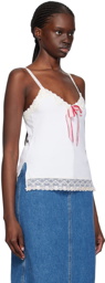 Anna Sui White Sequinned Camisole