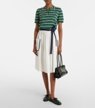 Prada Striped cotton and silk polo shirt