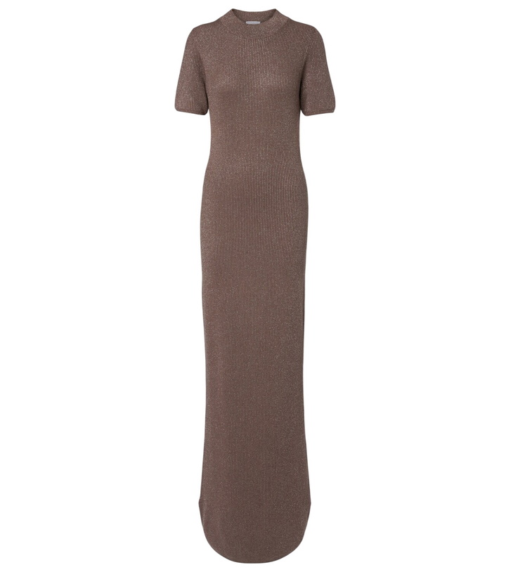 Photo: Brunello Cucinelli Ribbed-knit cashmere-blend maxi dress