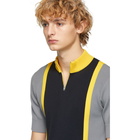 Marni Grey and Black Half-Zip T-Shirt