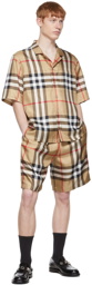 Burberry Beige Vintage Check Shorts