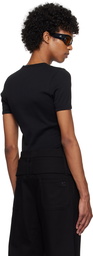 Courrèges Black Signature Contrast T-shirt