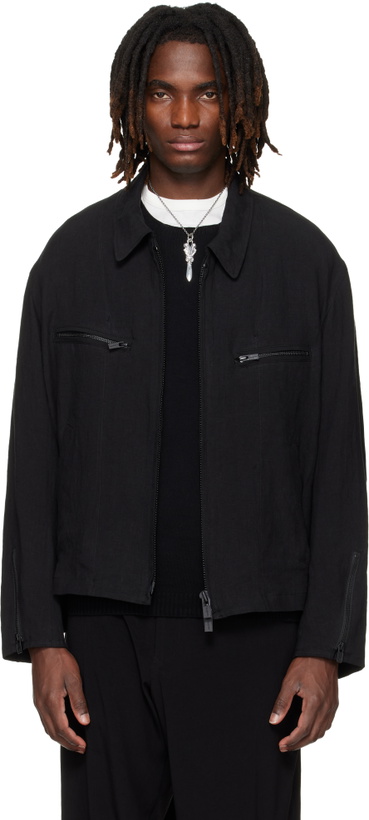 Photo: YOHJI YAMAMOTO Black Zip Blouson Jacket