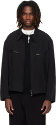 YOHJI YAMAMOTO Black Zip Blouson Jacket