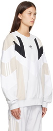 adidas Originals White & Taupe Rekive Sweatshirt