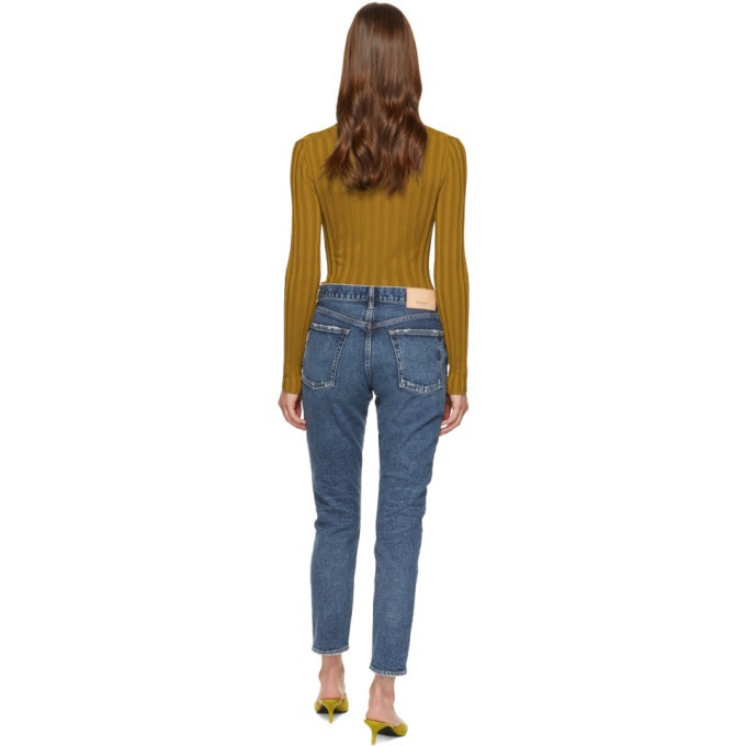 Moussy Vintage Blue MVS Shell Tapered Skinny Jeans