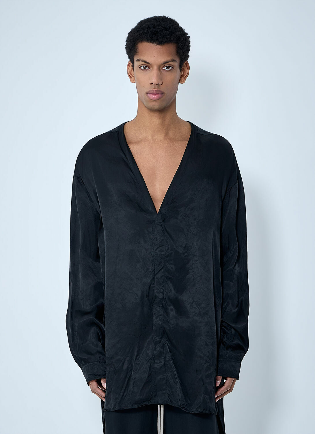 Rick Owens リックオウエンス　Vネック　チュニックブラウス Rick Owens Oversized V-Neck Shirt Rick Owens