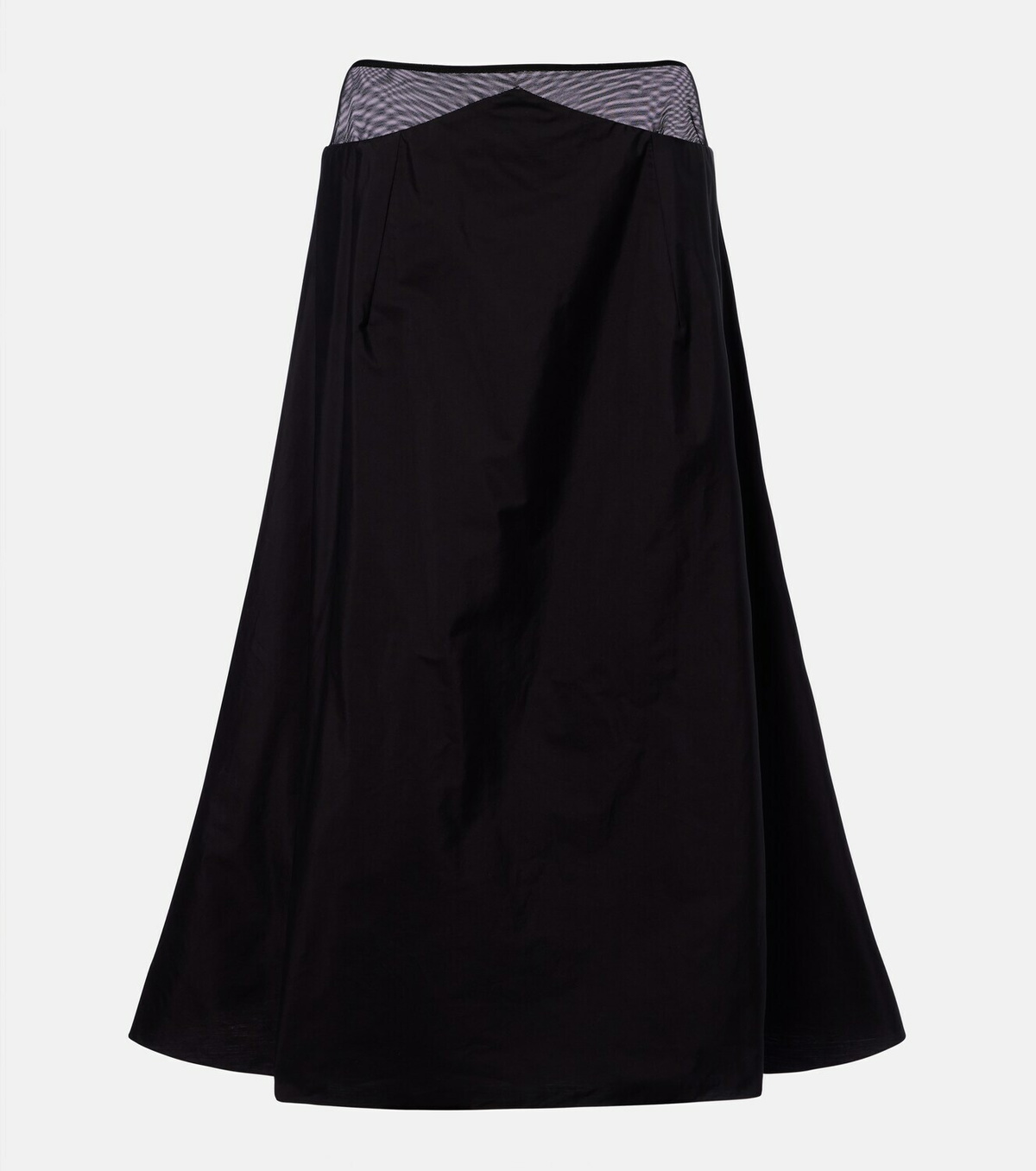 The Row Irella cotton poplin midi skirt