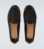 Bottega Veneta Silenzio Intrecciato leather loafers