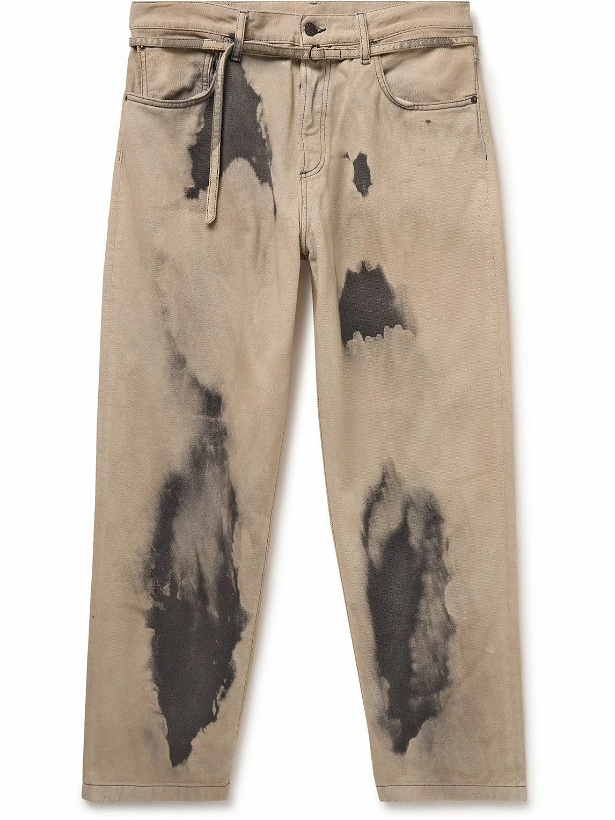 Photo: Acne Studios - 1991 Toj Straight-Leg Belted Tie-Dyed Jeans - Neutrals