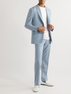 Paul Smith - Straight-Leg Virgin Wool, Linen and Silk-Blend Suit Trousers - Blue