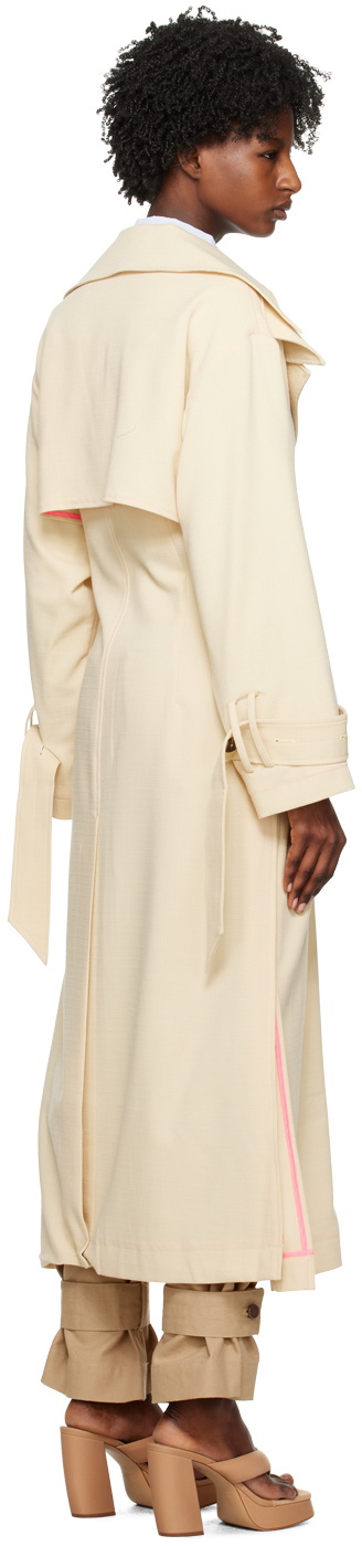 REMAIN Birger Christensen Yellow Belted Trench Coat