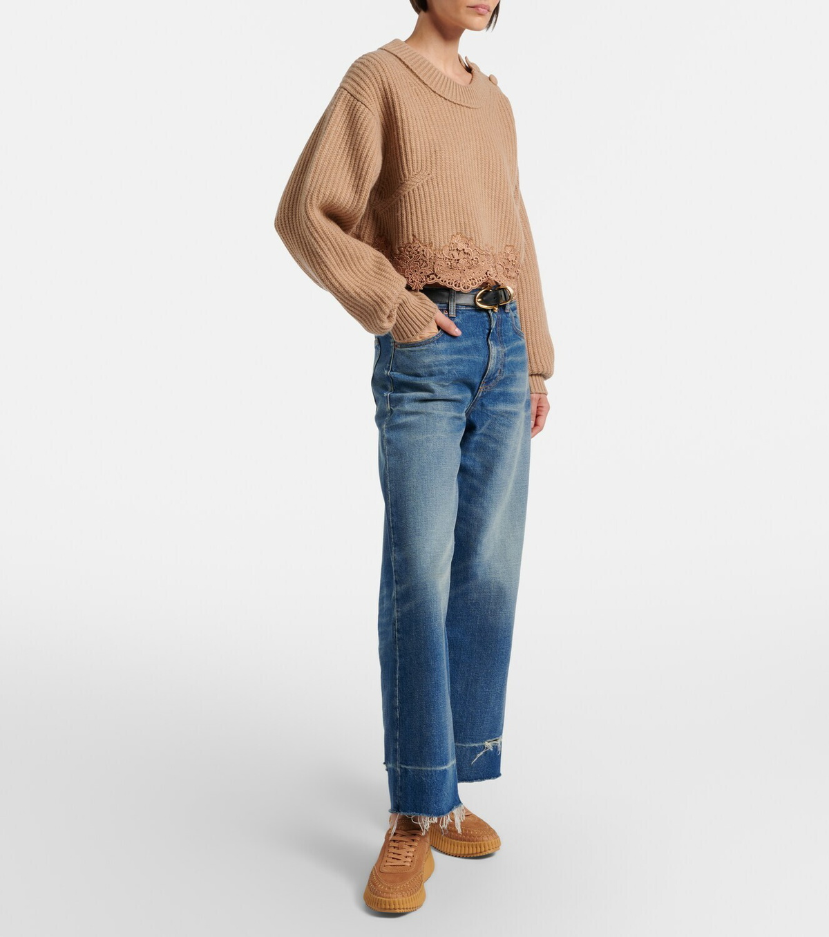 Chloé Nama suede platform sneakers