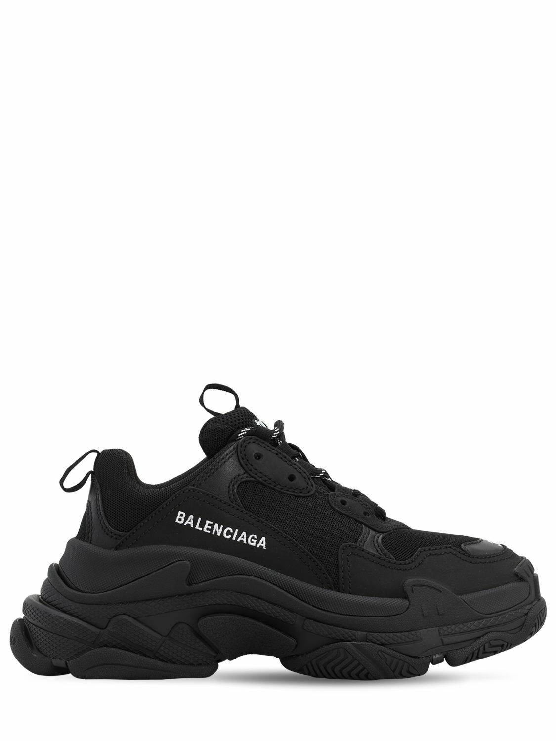 BALENCIAGA - 60mm Triple S Faux Leather Sneakers Balenciaga
