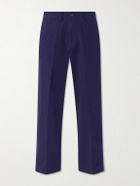 Beams Plus - Straight-Leg Herringbone Cotton Trousers - Blue
