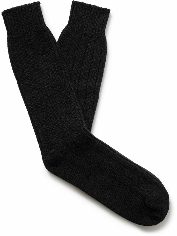 Photo: TOM FORD - Ribbed Cashmere Socks - Black