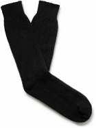 TOM FORD - Ribbed Cashmere Socks - Black