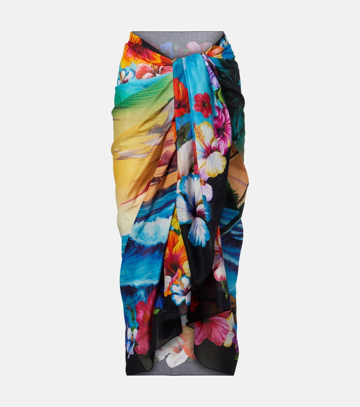 Dolce&Gabbana Floral cotton beach cover-up