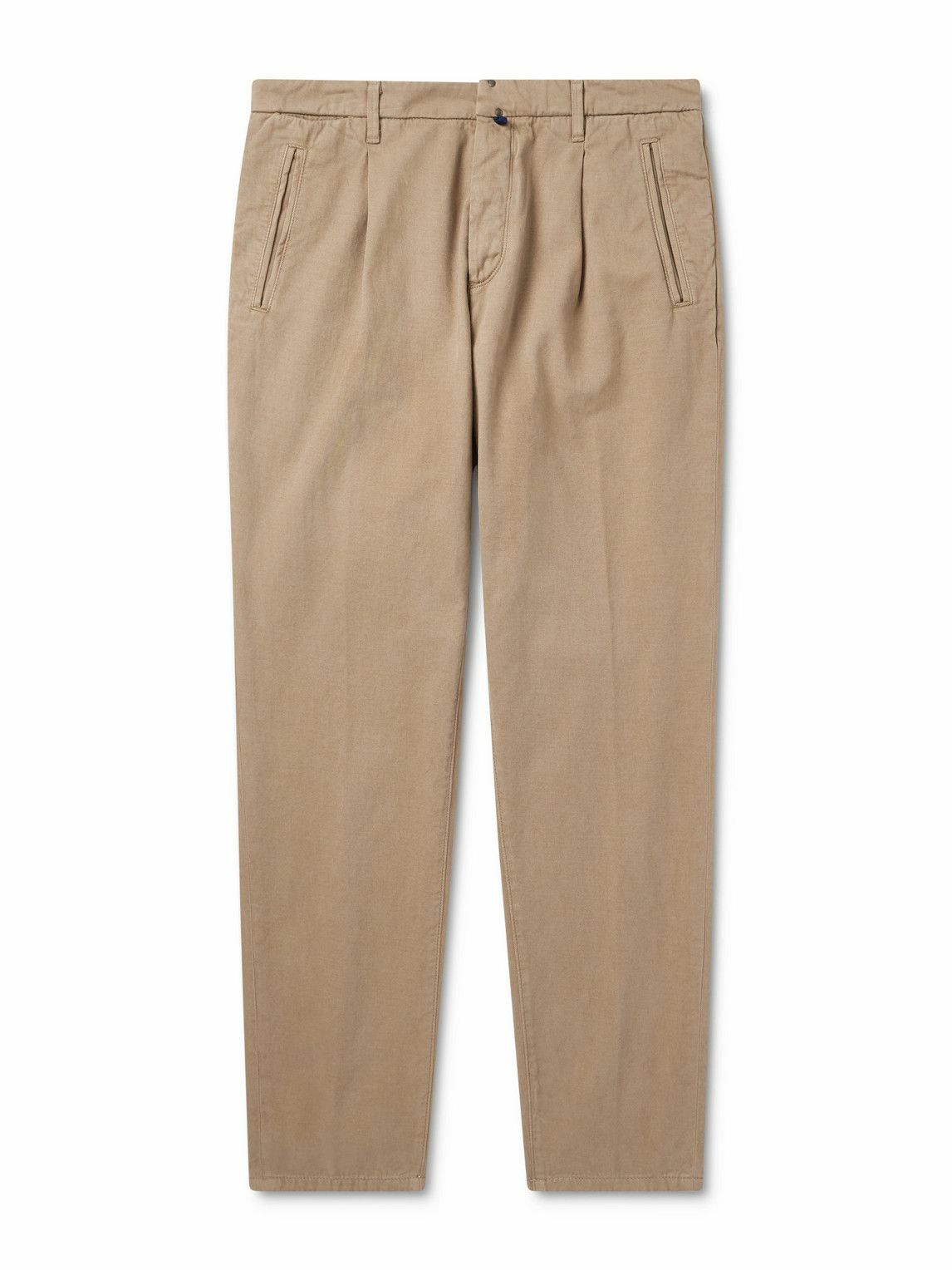 Incotex - Slim-Fit Wool-Blend Flannel Trousers - Gray Incotex