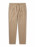Incotex - Incotex Blue Division Straight-Leg Pleated Cotton and Cashmere-Blend Twill Trousers - Neutrals