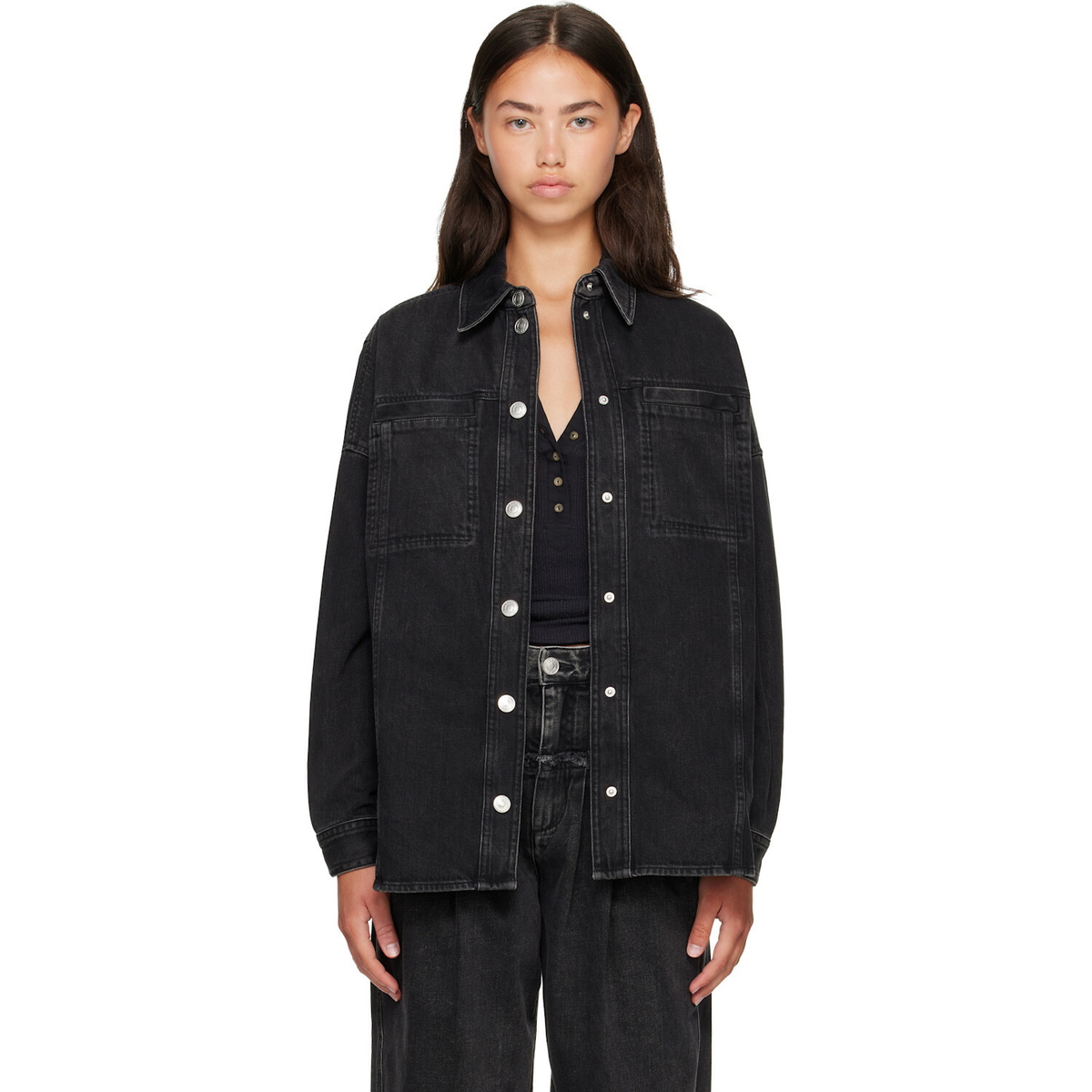 Isabel Marant Etoile Black Imana Denim Jacket