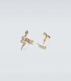 Sydney Evan Snake 14kt gold cufflinks with diamonds
