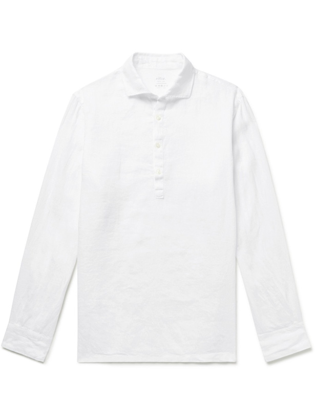 Photo: ALTEA - Tyler Linen Half-Placket Shirt - White - S