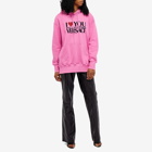 Versace Women's I Love Print Hoody in Pink