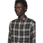 Officine Generale Grey and Off-White Check Jap Lipp Shirt