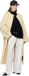 MM6 Maison Margiela Off-White Asymmetric Waistband Trousers