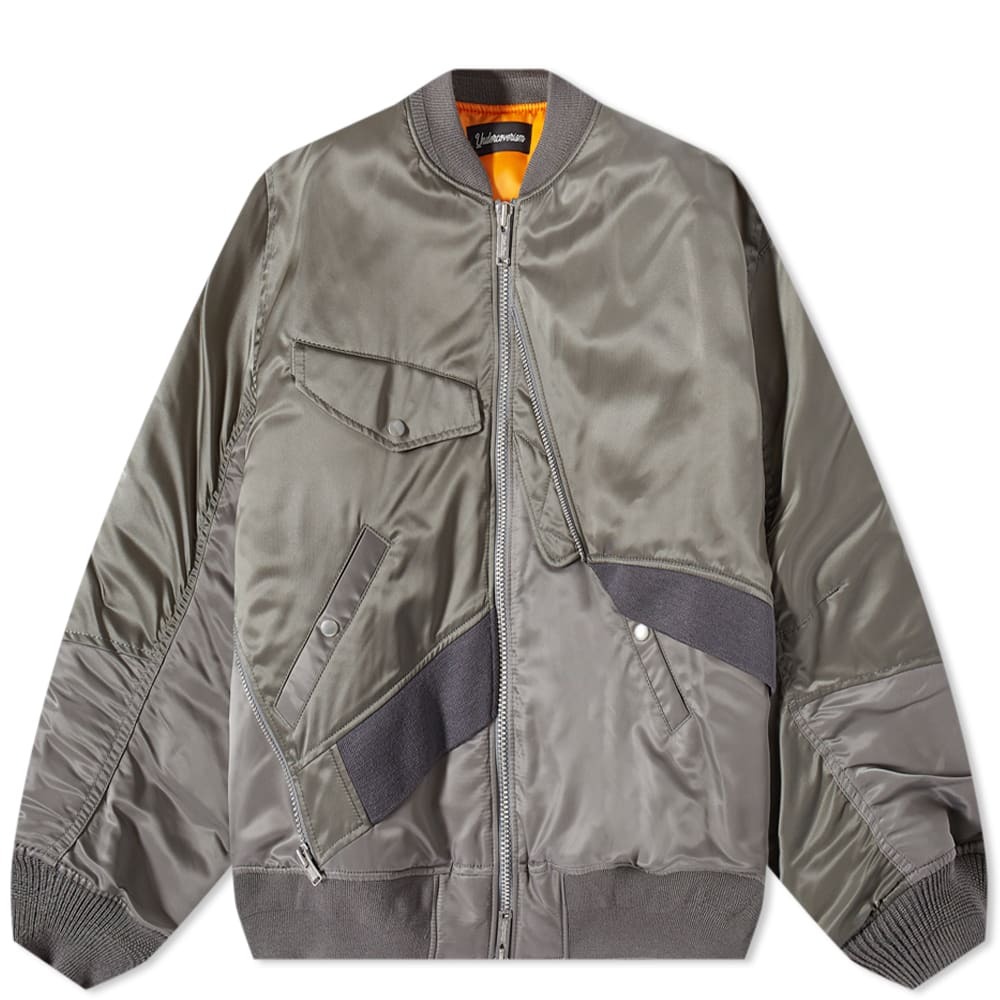 Undercoverism Men's Panelled MA-1 Jacket in Khaki Grey Undercoverism