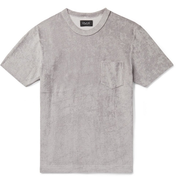 Photo: Howlin' - Fons Cotton-Blend Terry T-Shirt - Gray