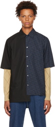 Lanvin Navy & Black Printed Shirt