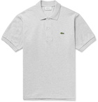 Lacoste - Logo-Appliquéd Cotton-Piqué Polo Shirt - Gray